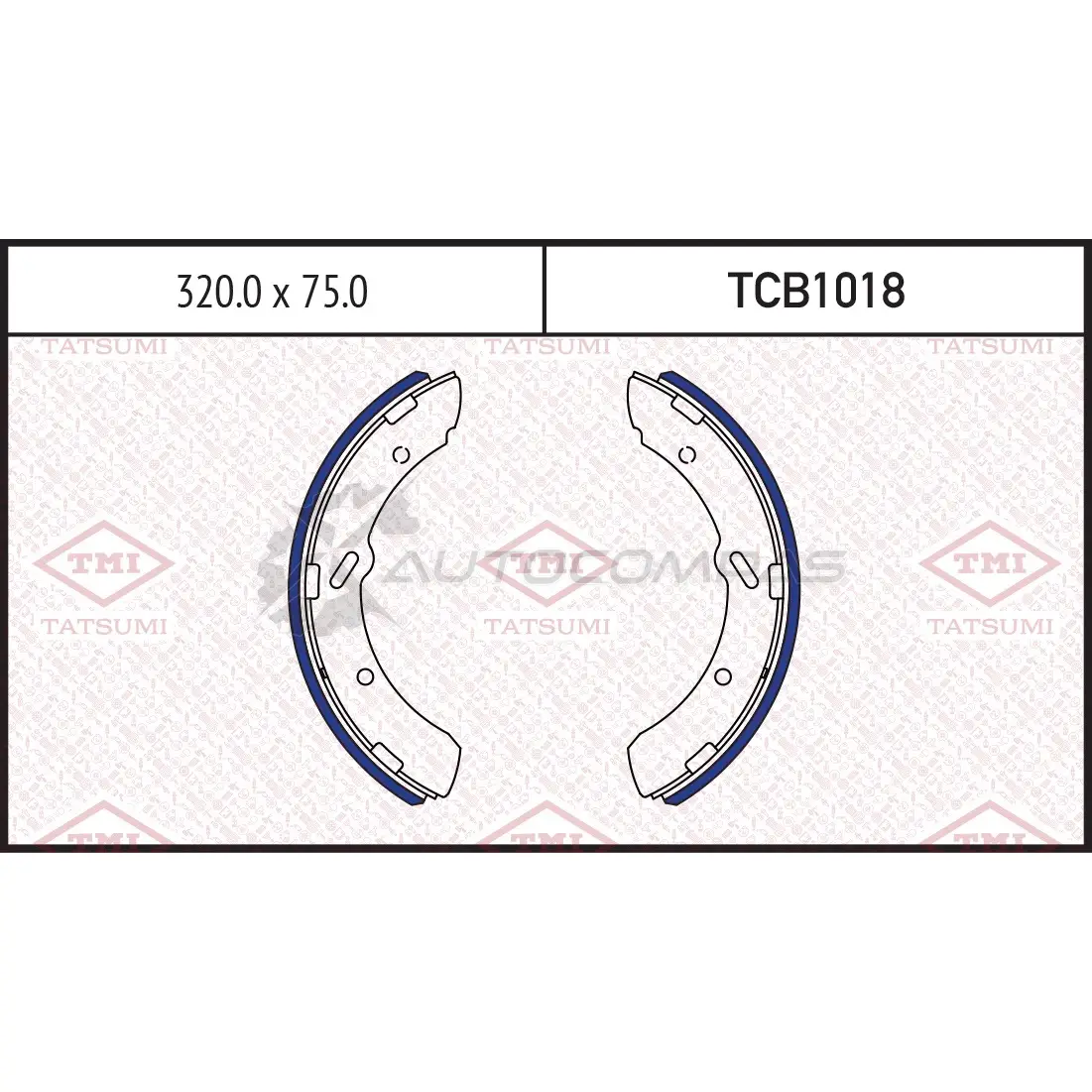 Колодки тормозные барабанные TATSUMI H0E 1595 TCB1018 1439836717 изображение 0