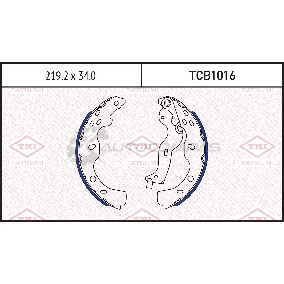 Колодки тормозные барабанные TATSUMI 1439833113 TCB1016 Q 3V6DI4