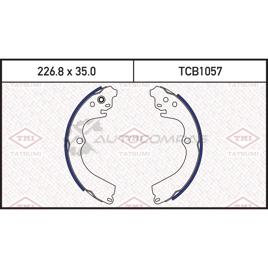 Колодки тормозные барабанные TATSUMI 1439833431 TCB1057 641 EG