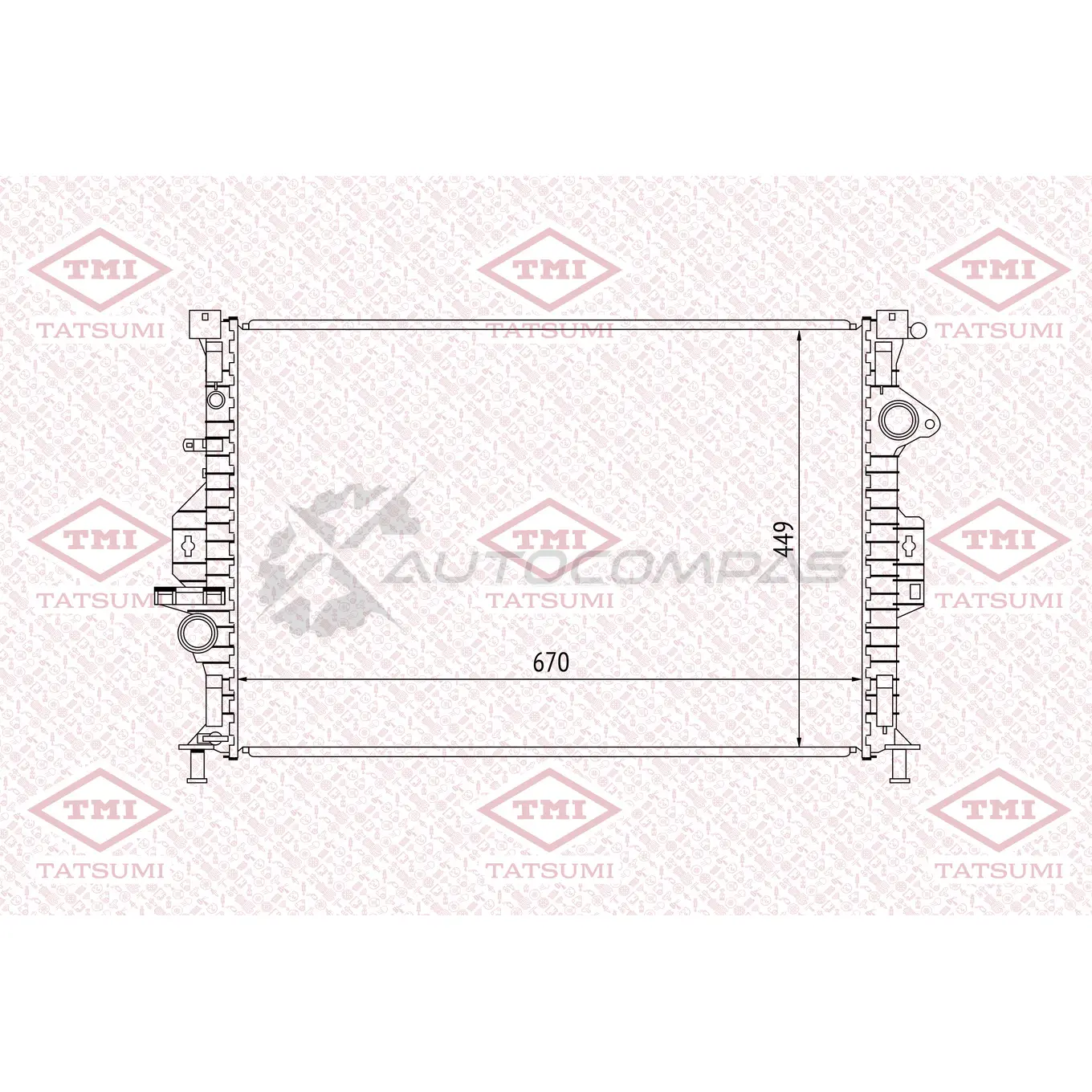 Радиатор охлаждения TATSUMI TGA1043 1439827956 ZBKQ 8Y