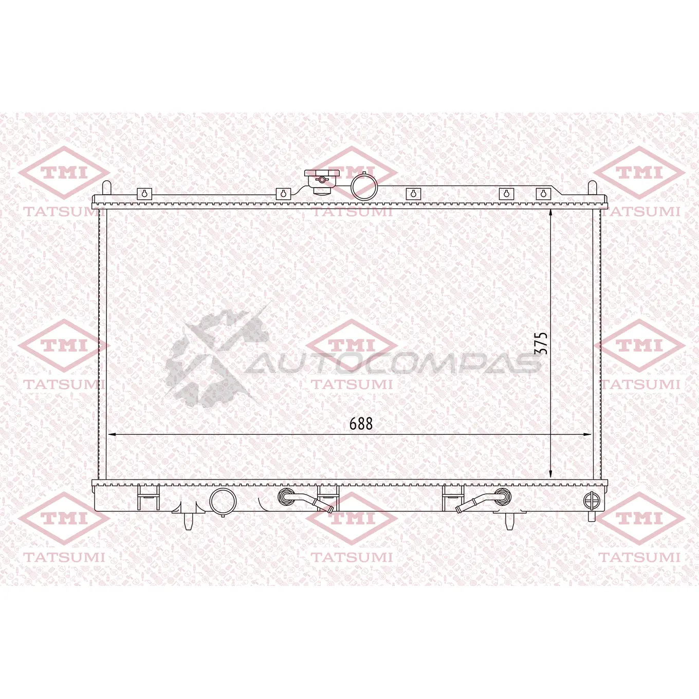 Радиатор охлаждения TATSUMI TGA1021 PDLKU E 1439837117