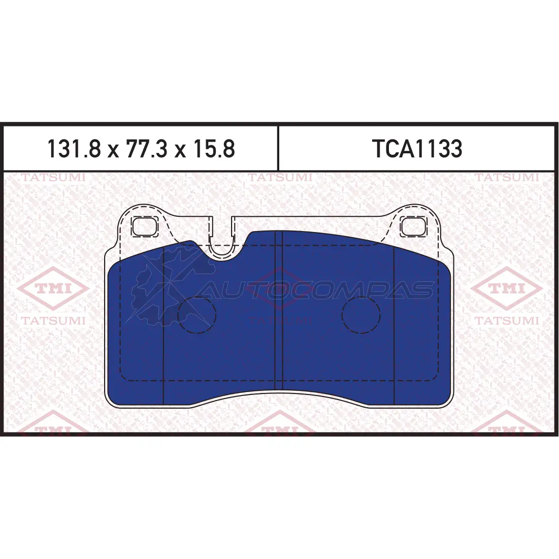 Колодки тормозные дисковые передние TATSUMI 2B6 T4I 1439828964 TCA1133