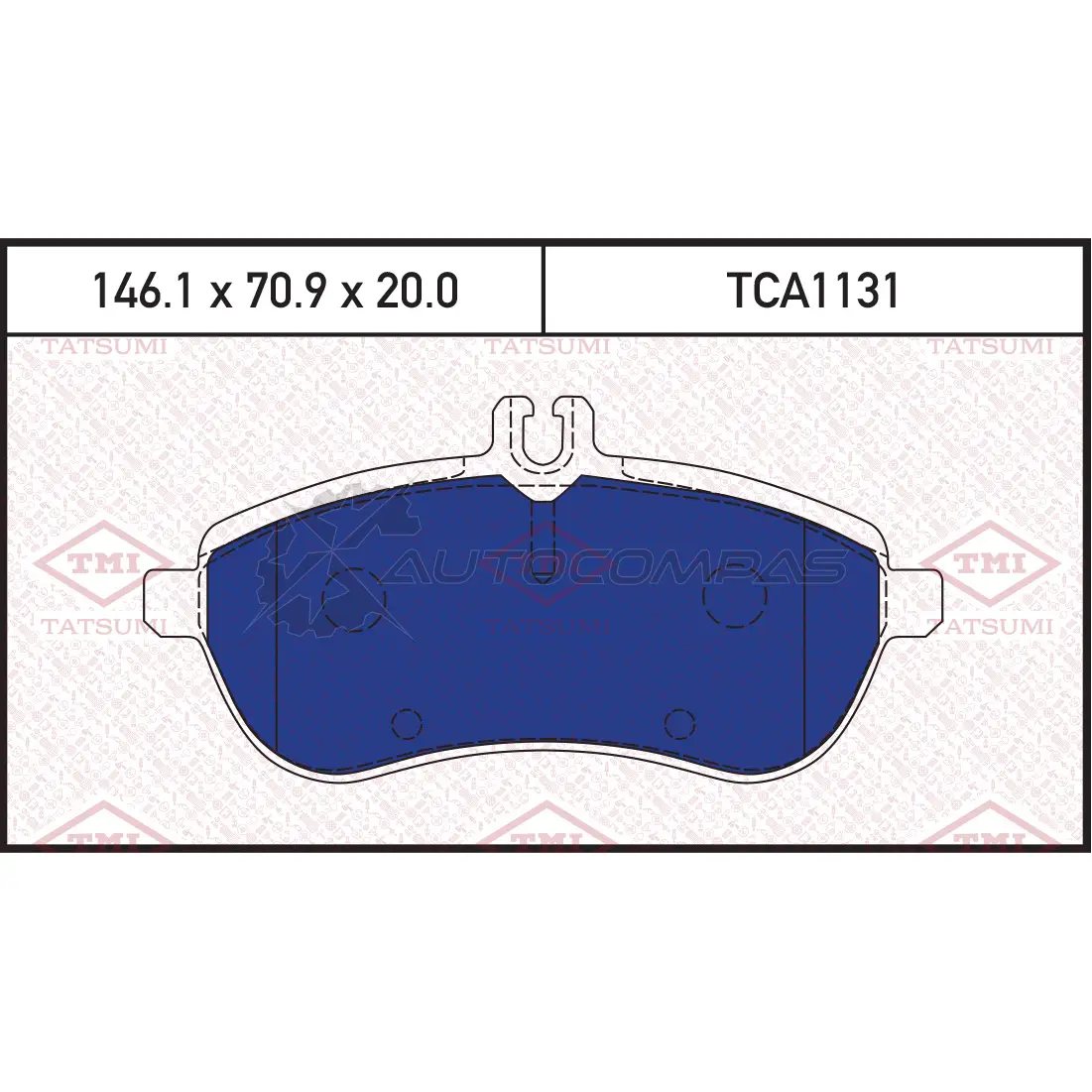 Колодки тормозные дисковые передние TATSUMI 1439837540 U IOWQEI TCA1131 изображение 0