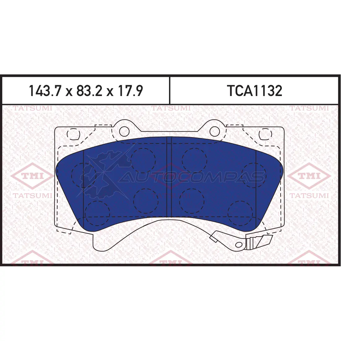 Колодки тормозные дисковые передние TATSUMI 1439831404 PK QBK TCA1132