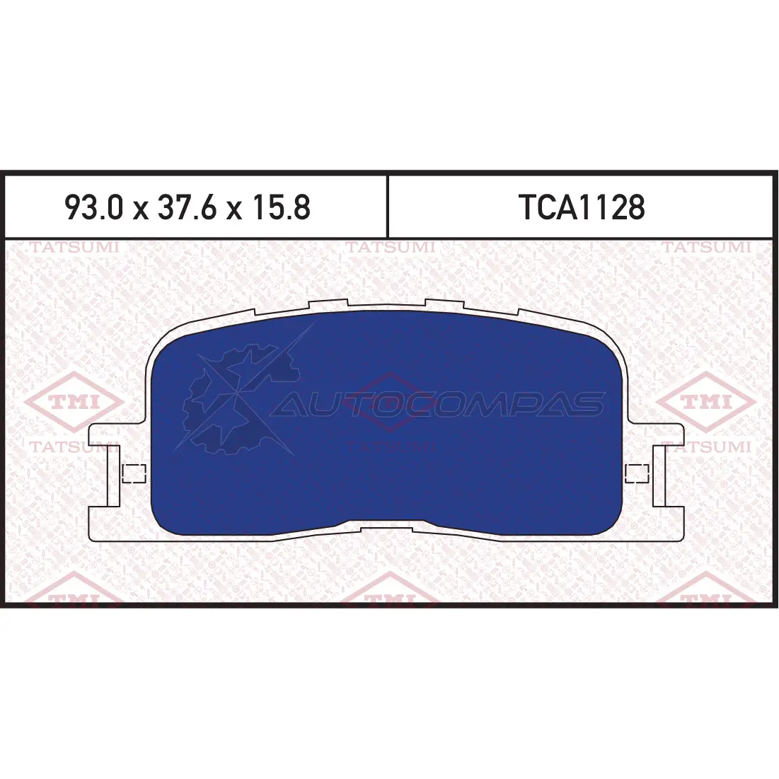 Колодки тормозные дисковые задние TATSUMI TCA1128 7OGSM 7V 1439831403 изображение 0