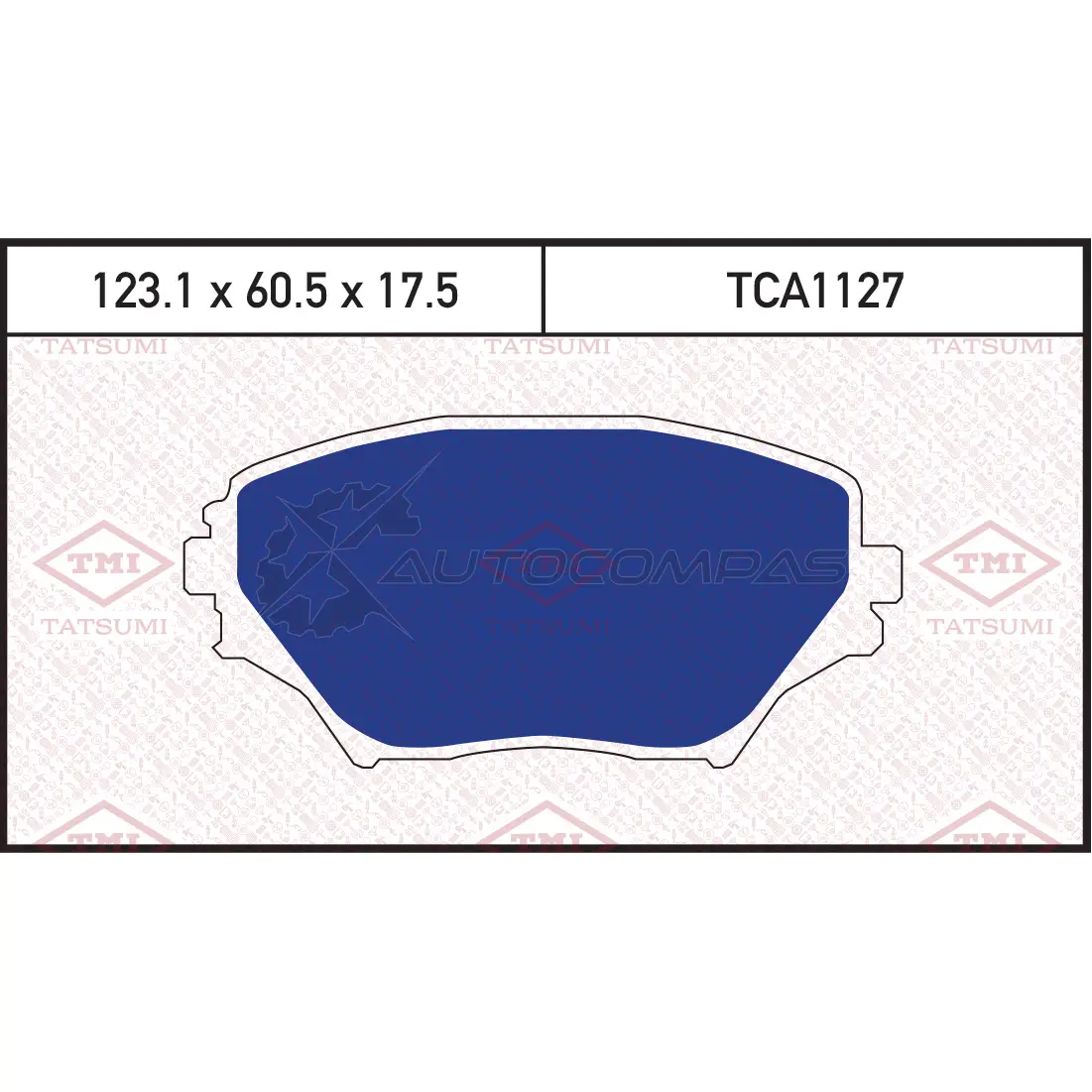 Колодки тормозные дисковые передние TATSUMI TCA1127 1439831402 H9J3 7ZL изображение 0
