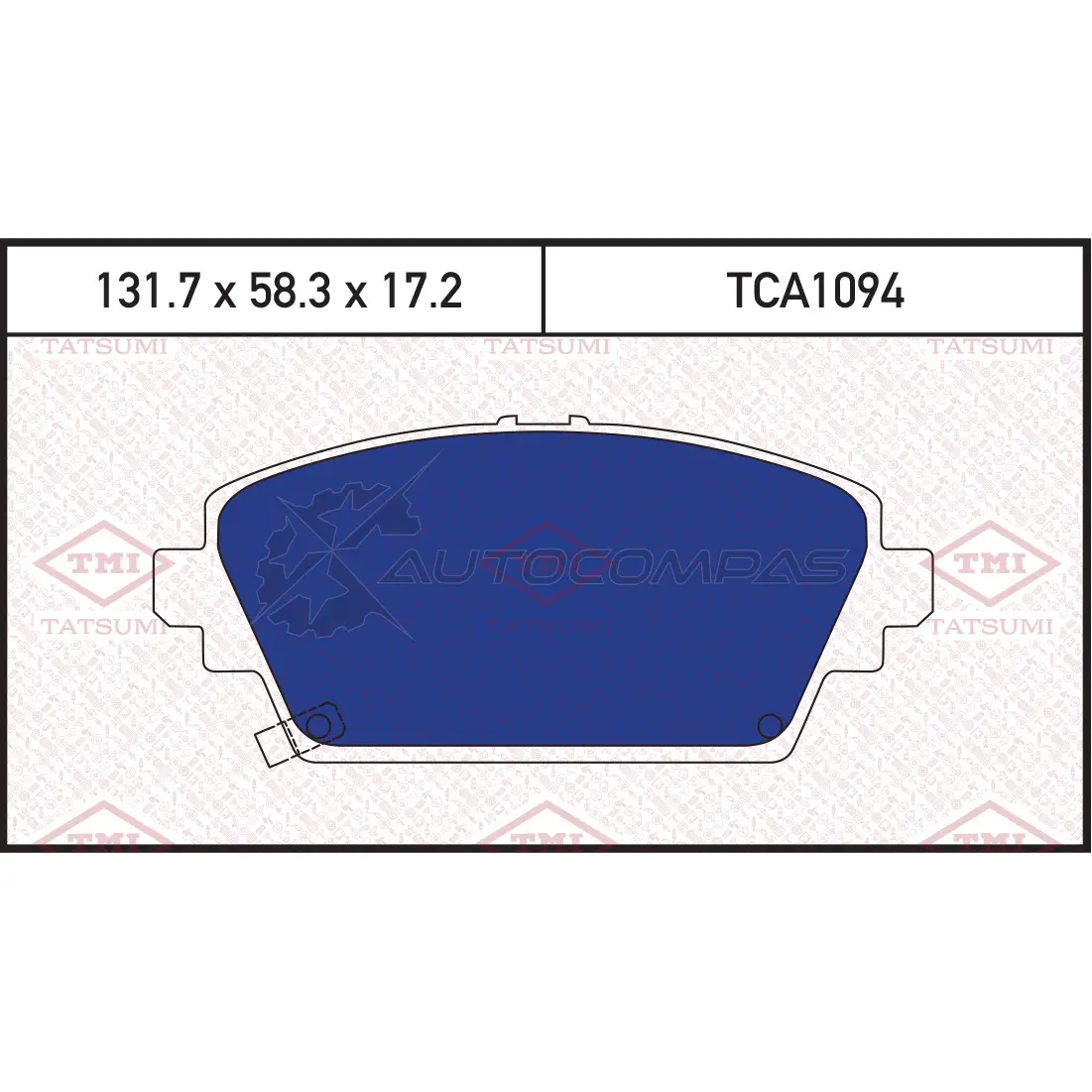 Колодки тормозные дисковые передние TATSUMI TCA1094 1439833679 QKD 9X