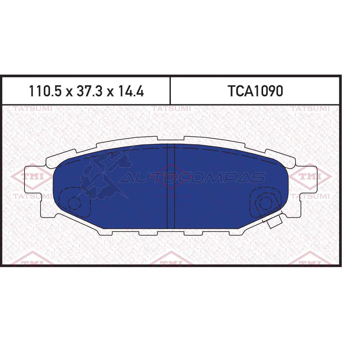Колодки тормозные дисковые задние TATSUMI 1439831390 TCA1090 IRCKUJ 6