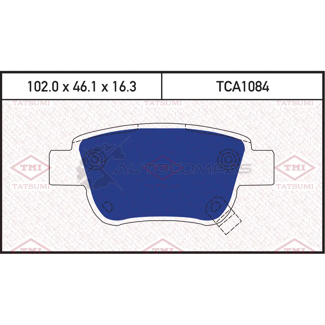 Колодки тормозные дисковые задние TATSUMI 1439831387 US ZH6 TCA1084 изображение 0