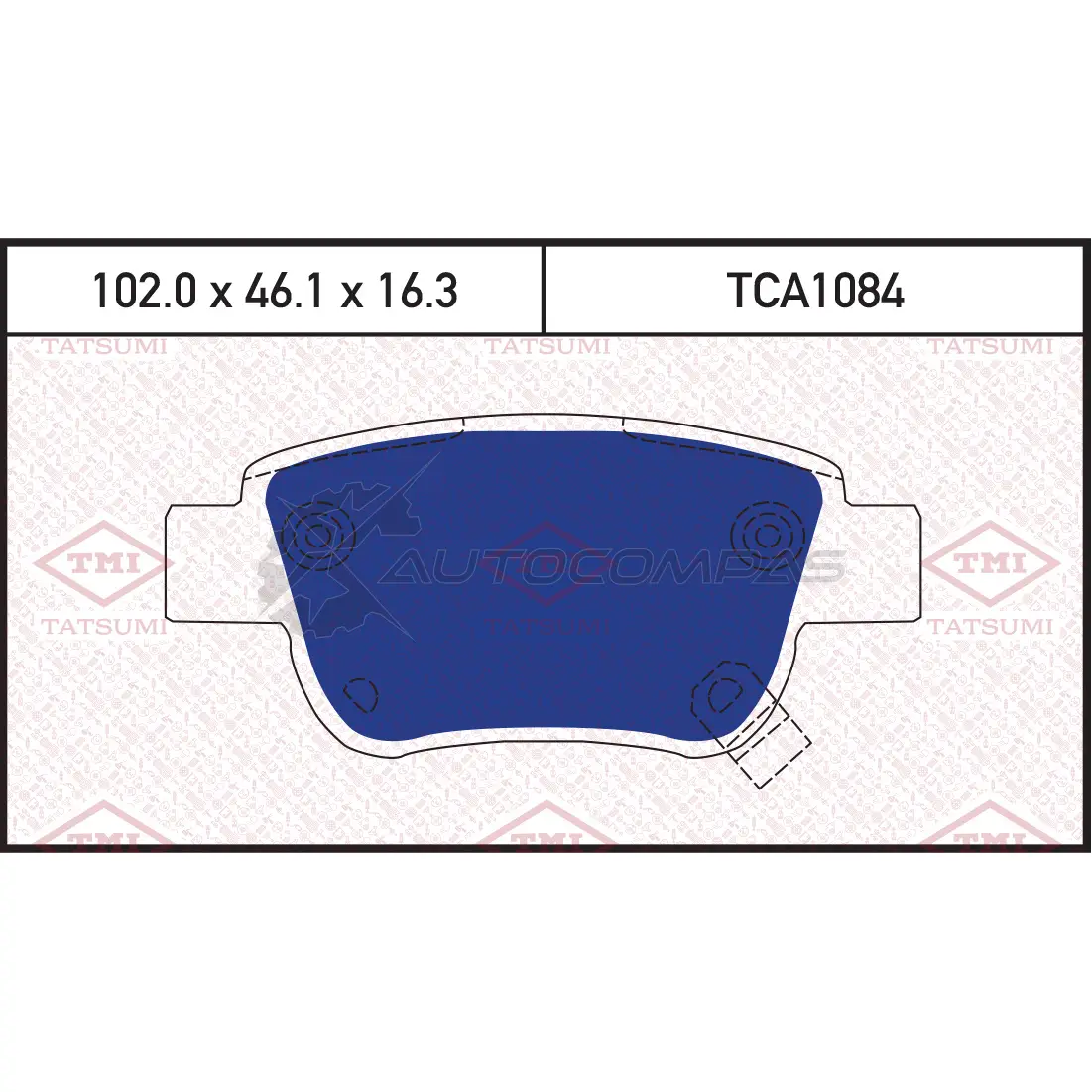 Колодки тормозные дисковые задние TATSUMI 1439831387 US ZH6 TCA1084