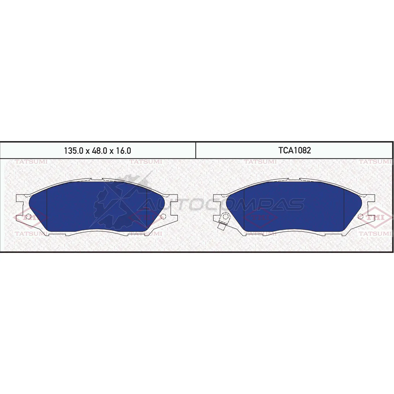 Колодки тормозные дисковые передние TATSUMI S6K AC 1439835506 TCA1082 изображение 0