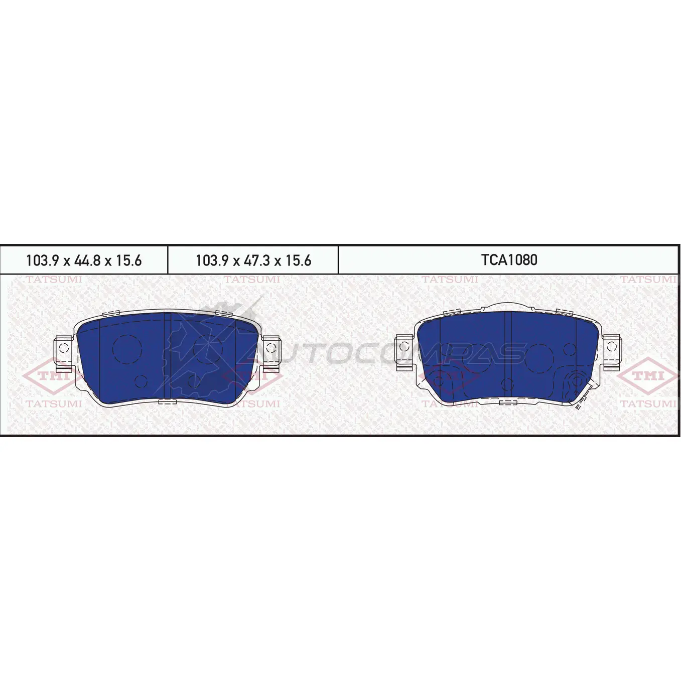 Колодки тормозные дисковые задние TATSUMI 1439834005 TCA1080 H OOE5