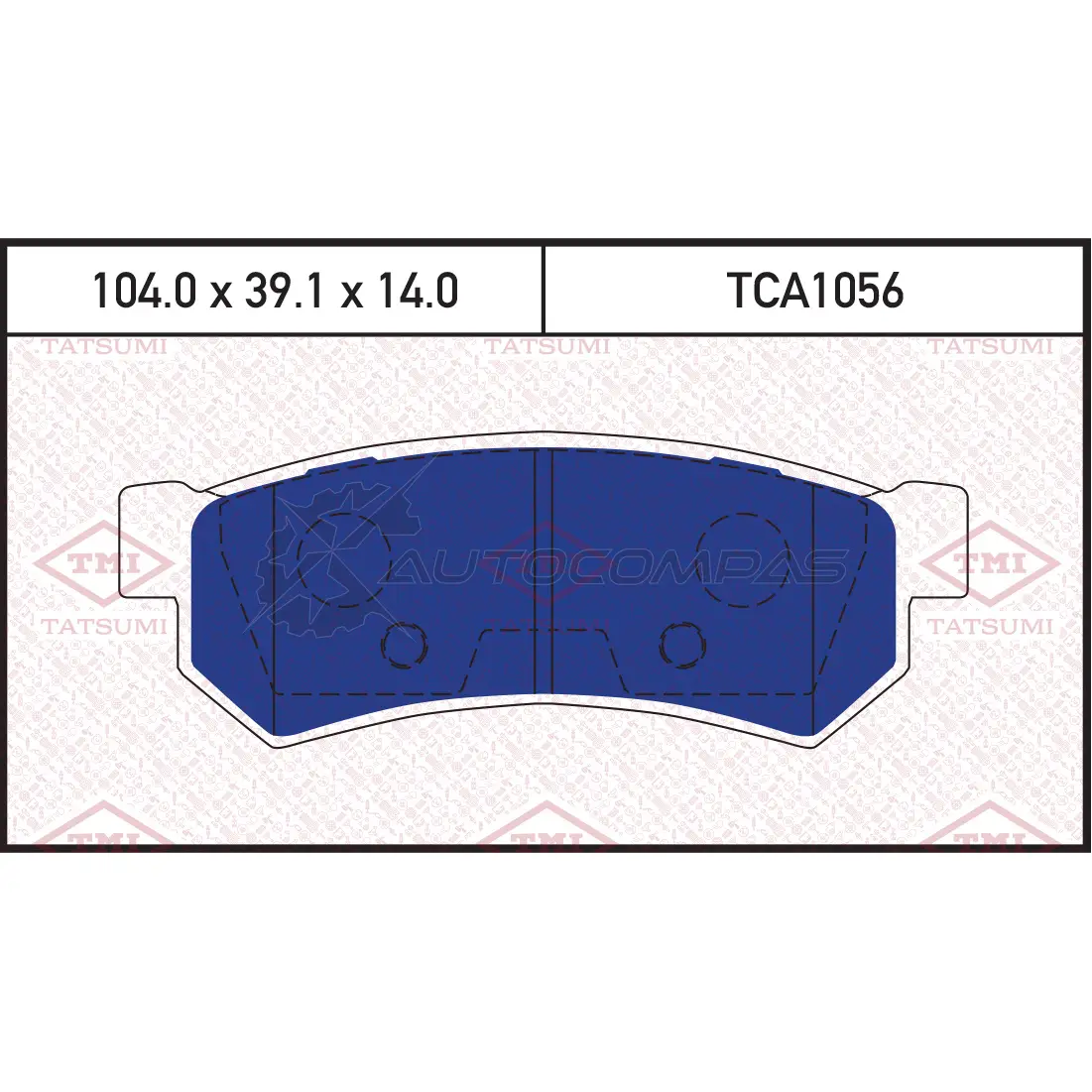 Колодки тормозные дисковые передние TATSUMI 1439833104 894A YN TCA1056
