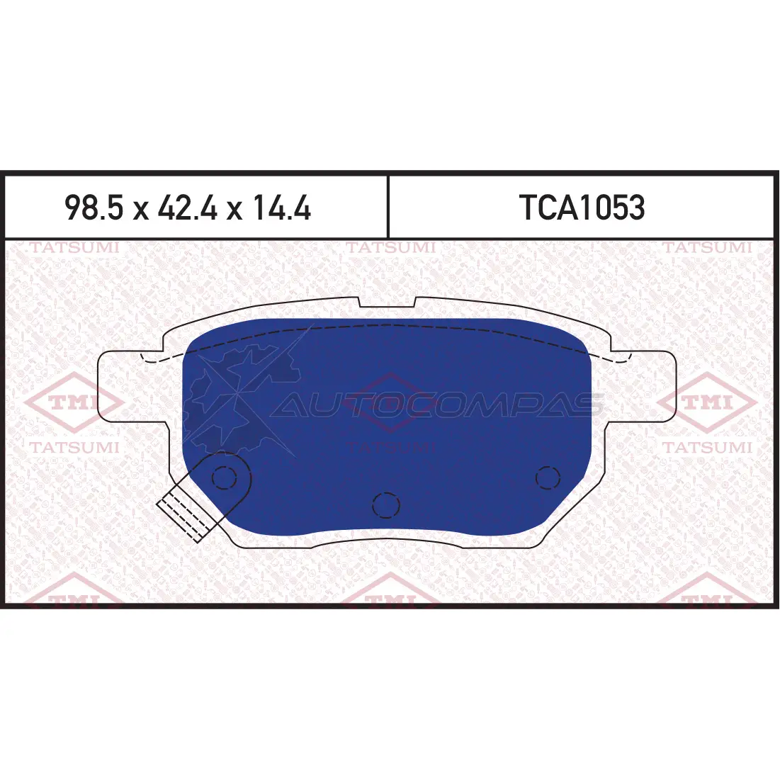 Колодки тормозные дисковые задние TATSUMI TCA1053 1439831381 B4KH IHY изображение 0