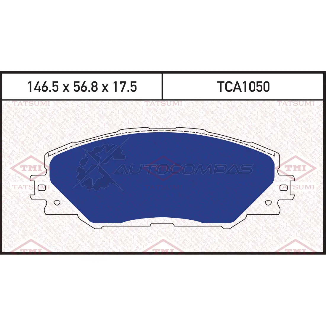 Колодки тормозные дисковые передние TATSUMI TCA1050 1439831380 D F2JV