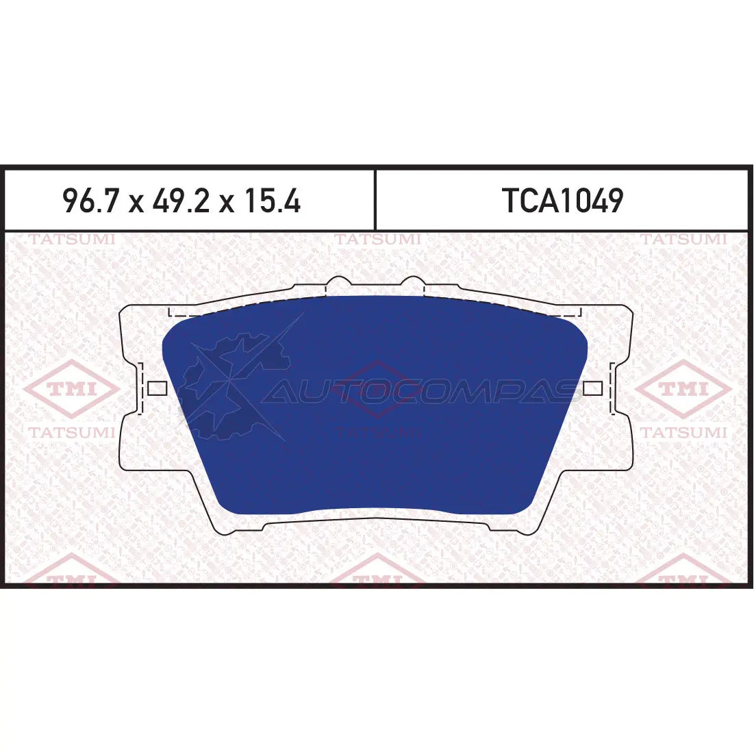 Колодки тормозные дисковые задние TATSUMI TCA1049 1439831379 2Q 24W1 изображение 0