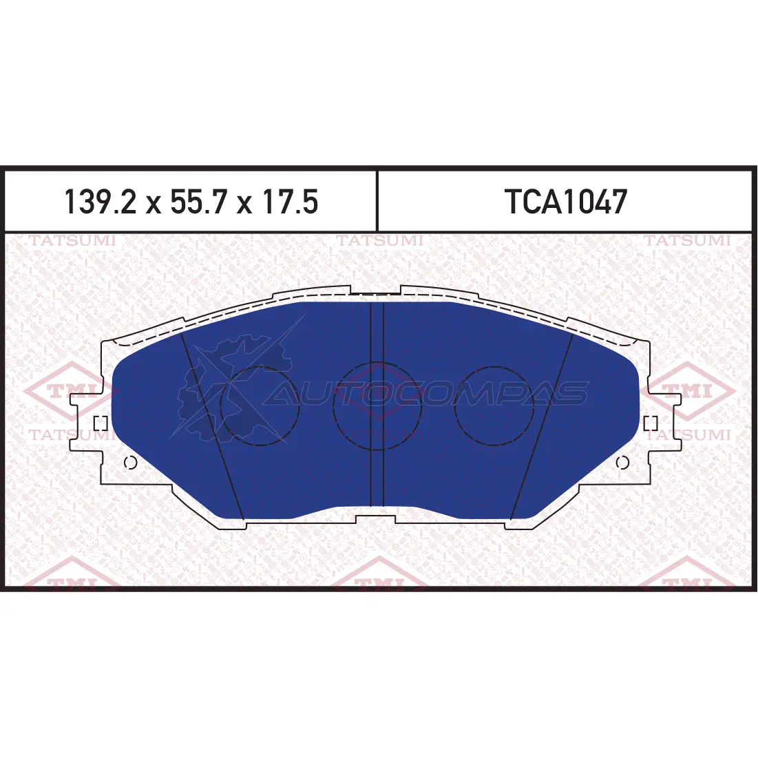 Колодки тормозные дисковые передние TATSUMI TCA1047 F YNK03 1439831378
