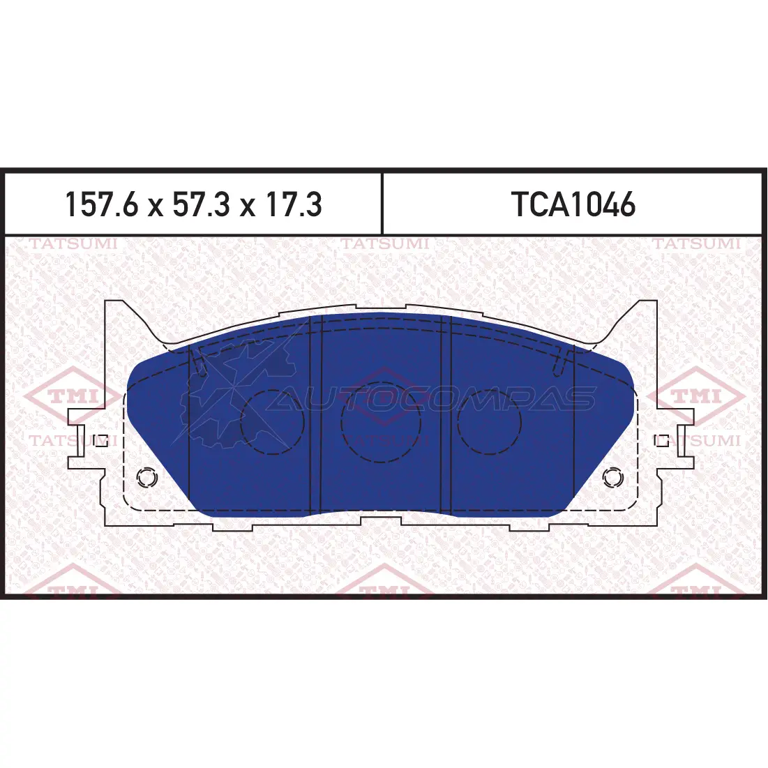 Колодки тормозные дисковые передние TATSUMI 1T9 WSLQ TCA1046 1439831377 изображение 0