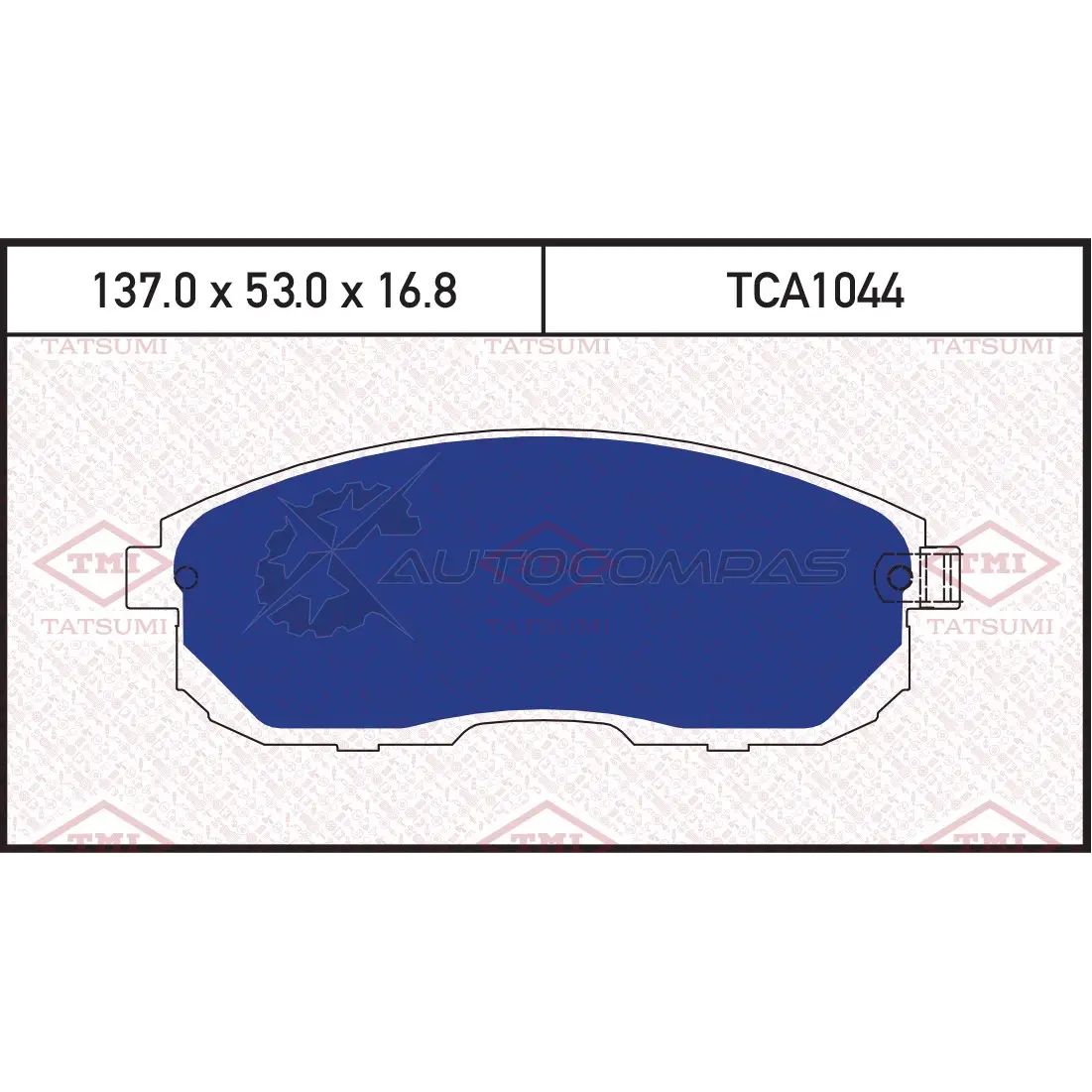 Колодки тормозные дисковые передние TATSUMI 1439833102 HIWUSH K TCA1044 изображение 0