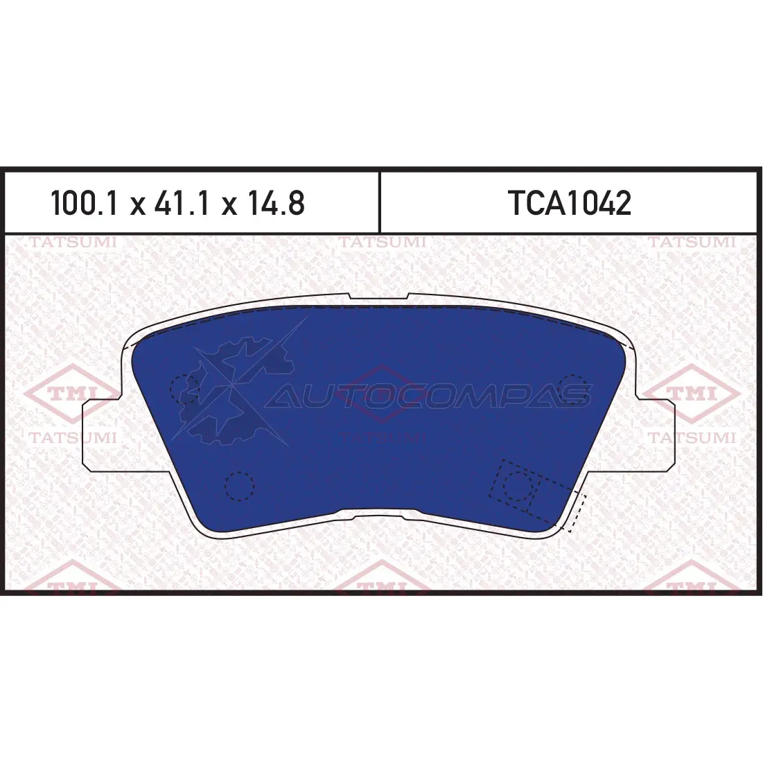 Колодки тормозные дисковые задние TATSUMI M U1XO 1439833621 TCA1042