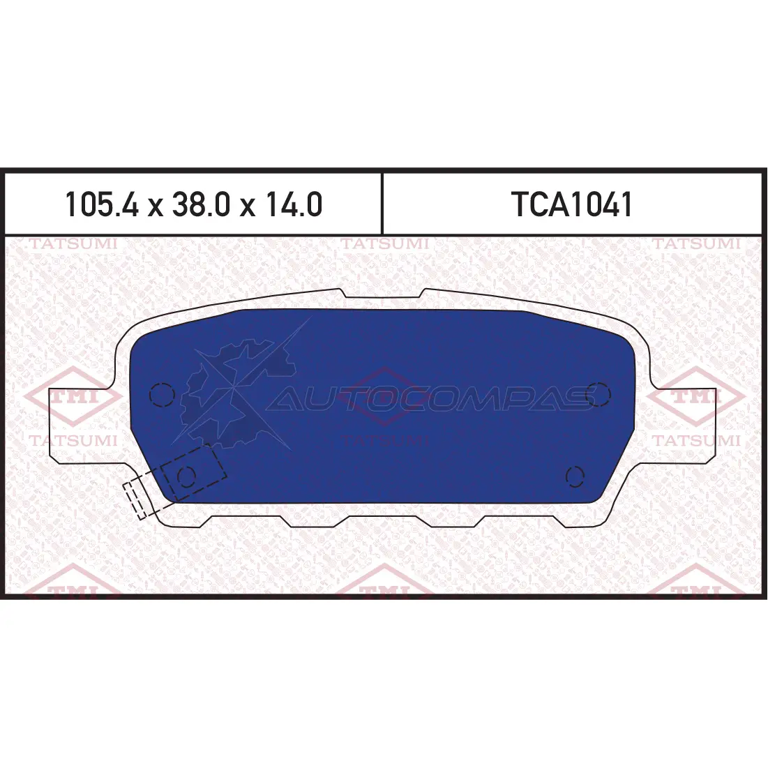 Колодки тормозные дисковые задние TATSUMI TCA1041 1S KB0 1439833101 изображение 0