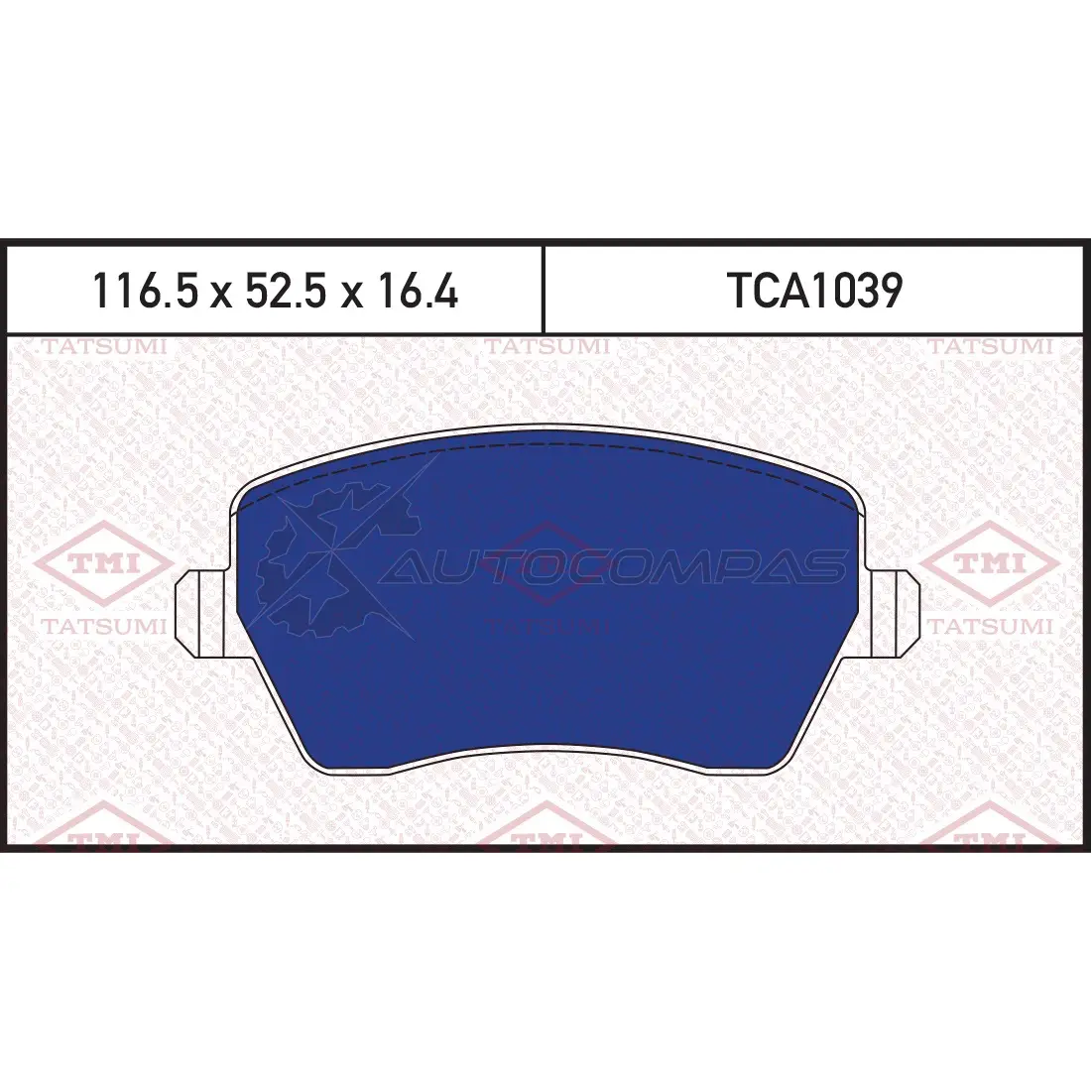 Колодки тормозные дисковые передние TATSUMI QELBQS R 1439833697 TCA1039