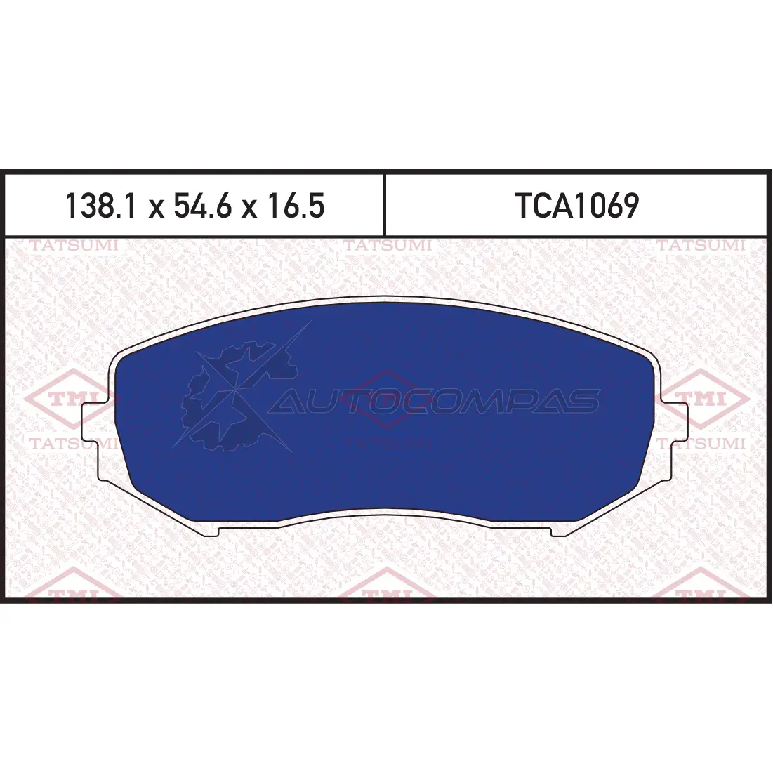 Колодки тормозные дисковые передние TATSUMI TCA1069 1439833107 NC N157K