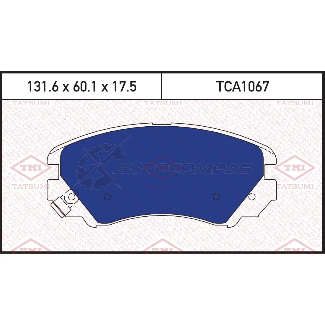 Колодки тормозные дисковые передние TATSUMI TCA1067 ERS2 IWL 1439839705