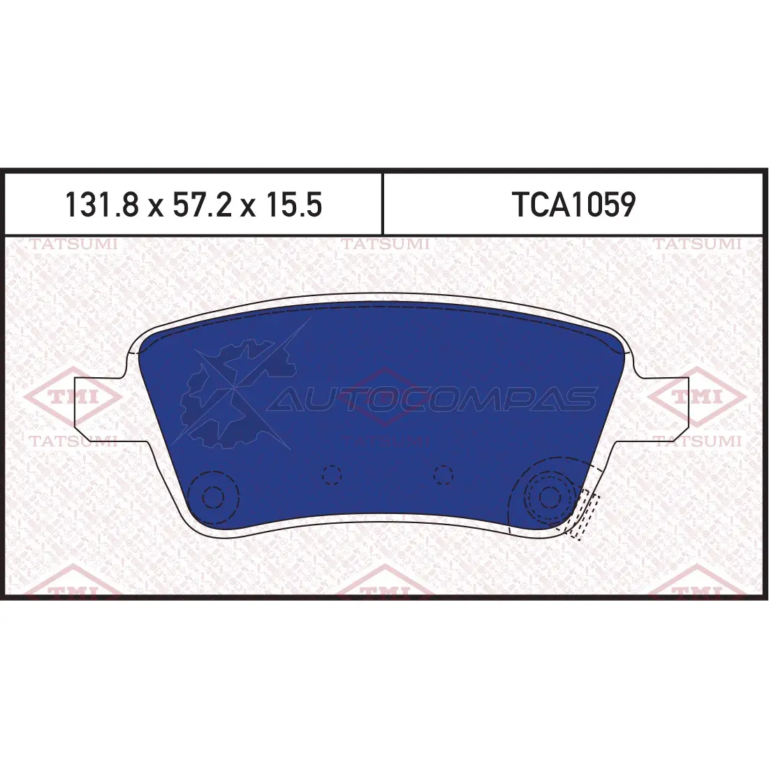 Колодки тормозные дисковые передние TATSUMI TCA1059 H77 W8NW 1439833105