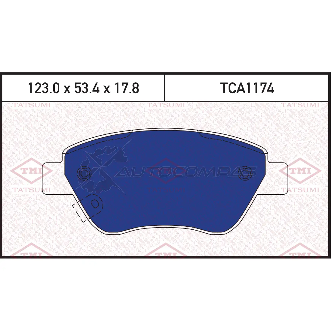 Колодки тормозные дисковые передние TATSUMI QO9 2H1 1439834583 TCA1174