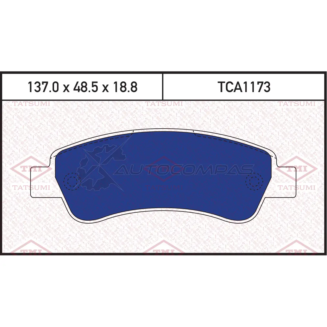 Колодки тормозные дисковые задние TATSUMI SSG 88VL 1439842399 TCA1173 изображение 0