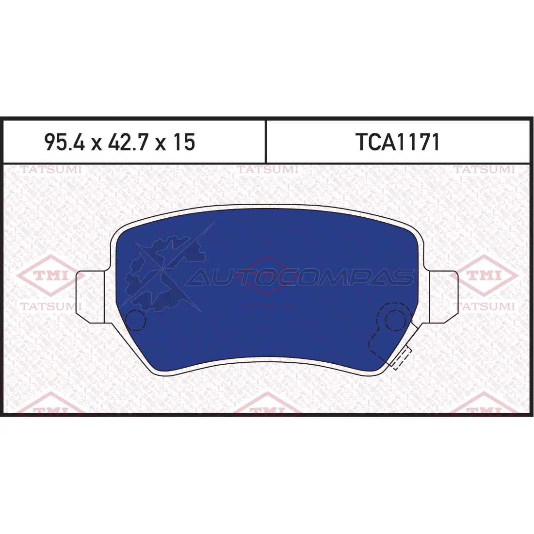 Колодки тормозные дисковые задние TATSUMI 1439834582 T94SH B TCA1171 изображение 0