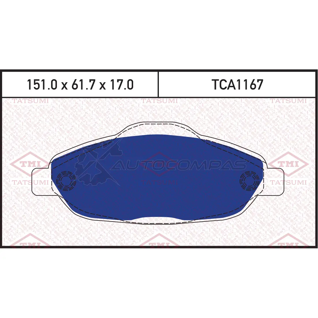 Колодки тормозные дисковые передние TATSUMI 4 98ADU 1439842649 TCA1167