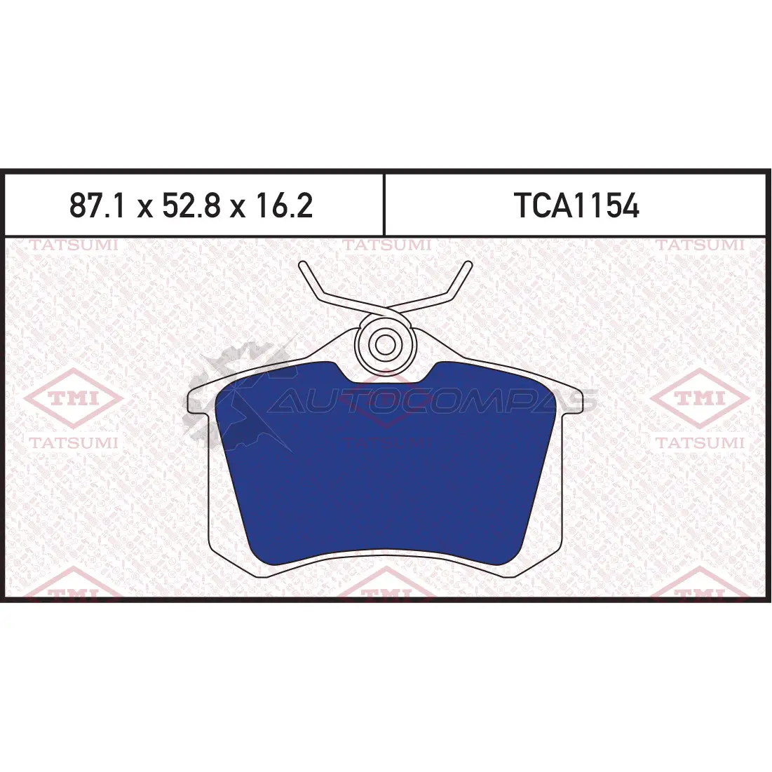 Колодки тормозные дисковые задние TATSUMI K4D QX TCA1154 1439828967