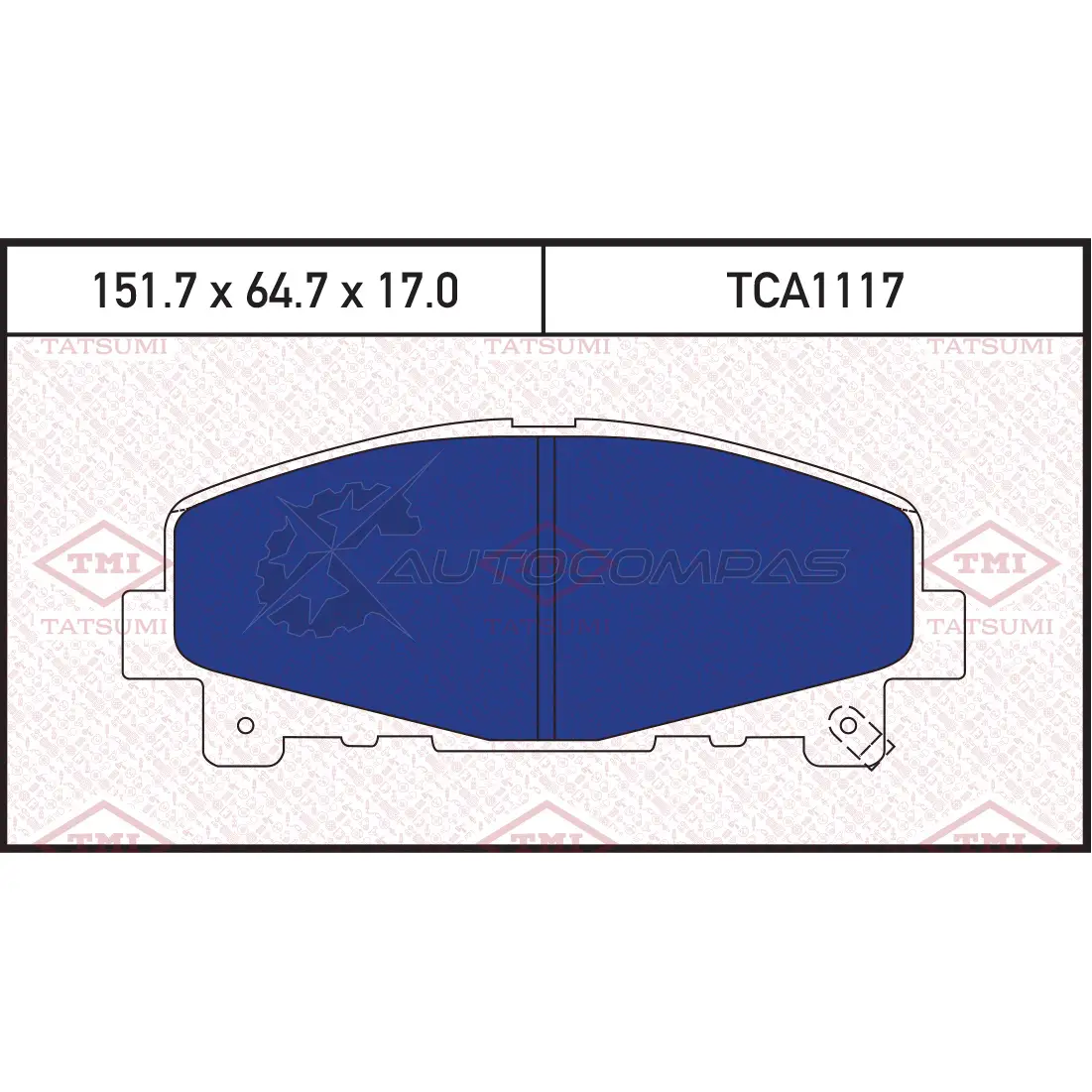 Колодки тормозные дисковые передние TATSUMI 1439840632 P81 4H TCA1117 изображение 0