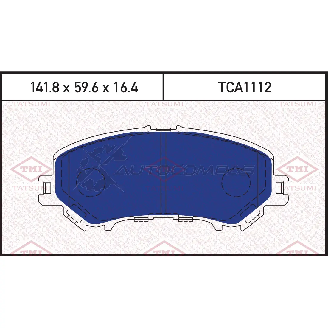 Колодки тормозные дисковые передние TATSUMI 1439834006 D0XG EC TCA1112