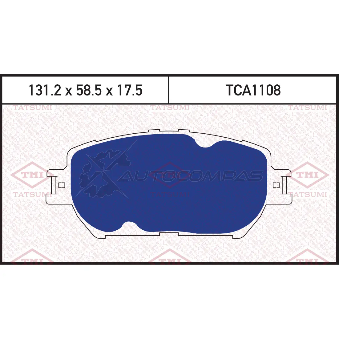 Колодки тормозные дисковые передние TATSUMI LXCD VO TCA1108 1439831395 изображение 0