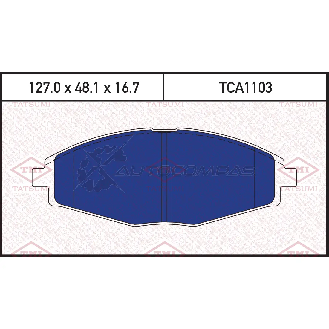 Колодки тормозные дисковые передние TATSUMI 1439841352 SCCC J TCA1103 изображение 0
