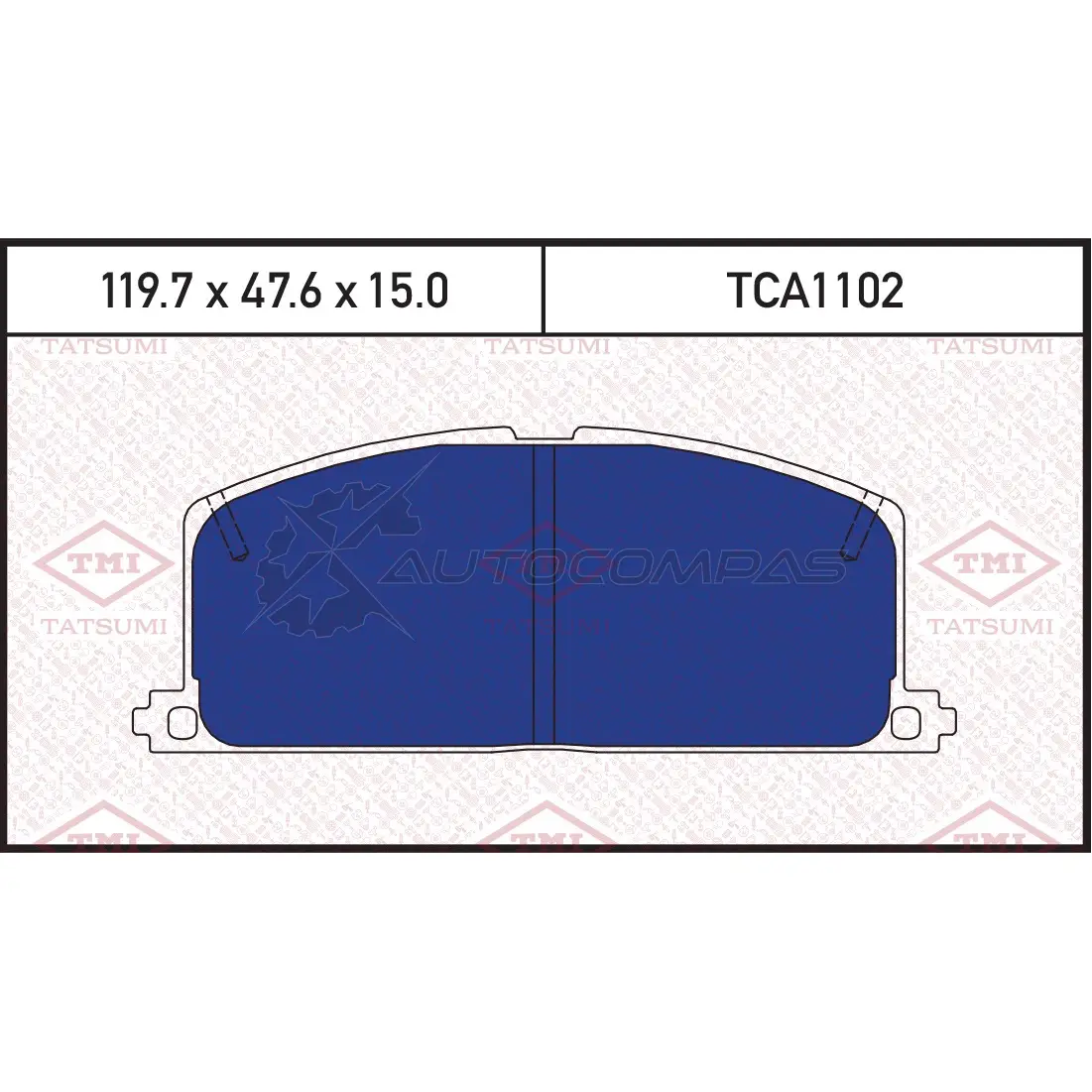 Колодки тормозные дисковые передние TATSUMI CYW6 1 1439831393 TCA1102