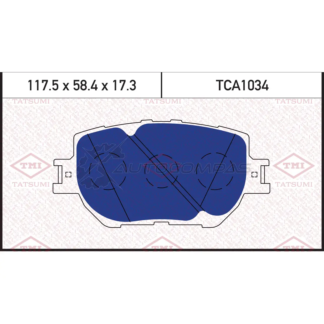 Колодки тормозные дисковые передние TATSUMI YRQ CW 1439831373 TCA1034 изображение 0