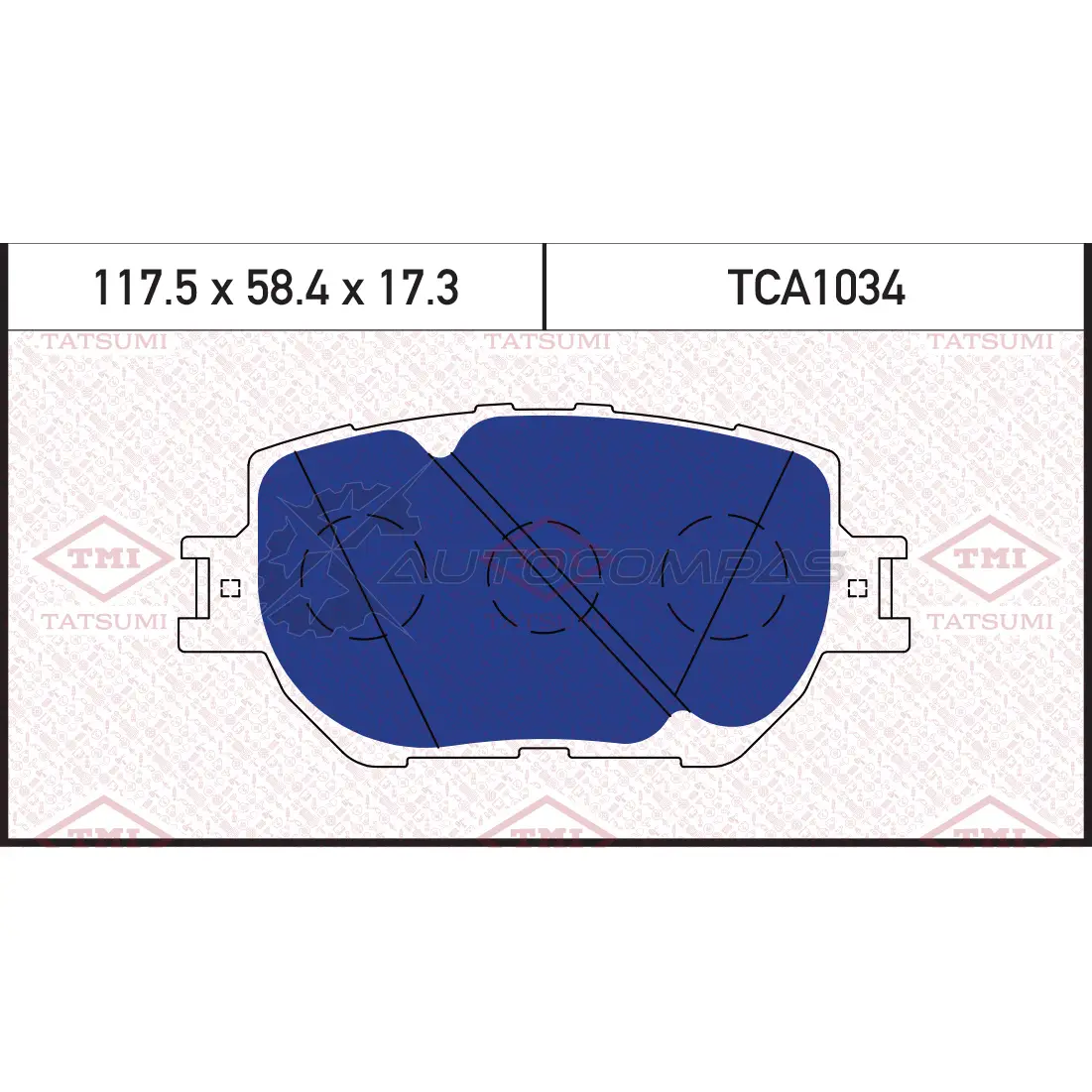 Колодки тормозные дисковые передние TATSUMI YRQ CW 1439831373 TCA1034