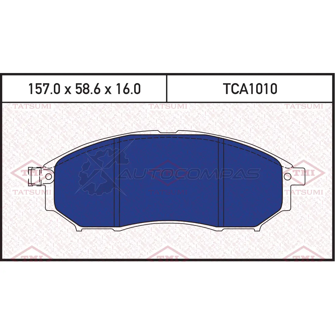 Колодки тормозные дисковые передние TATSUMI TCA1010 1439835497 TMF6 M