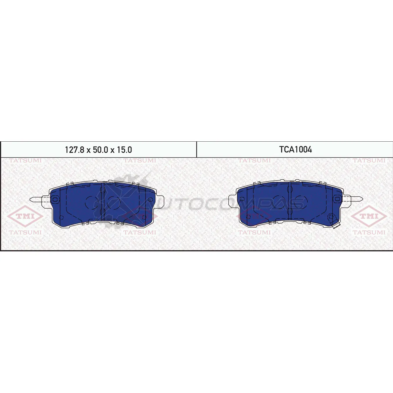 Колодки тормозные дисковые задние TATSUMI TCA1004 GK8 YQE9 1439835495