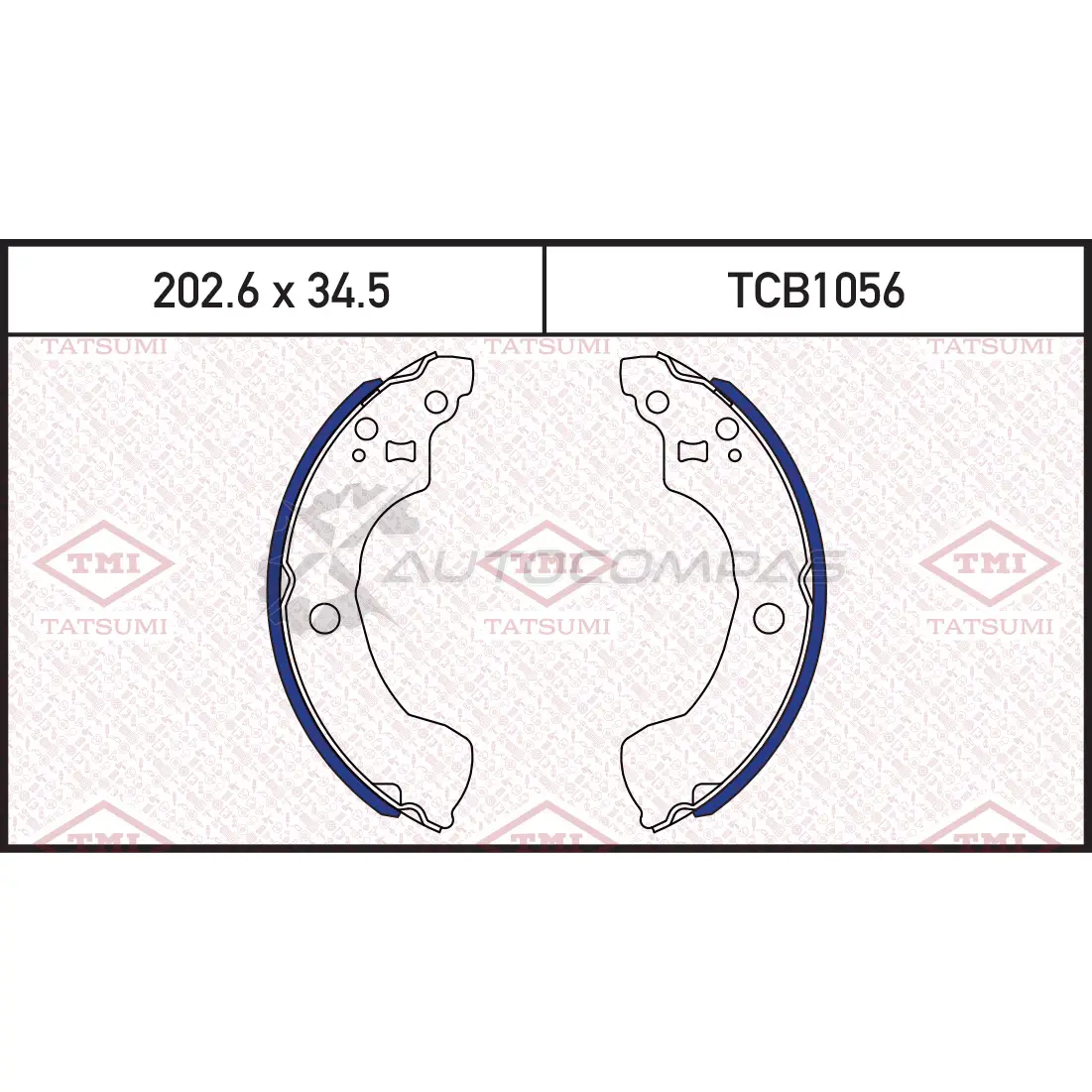 Колодки тормозные барабанные TATSUMI 1439835523 RNHNL 2 TCB1056 изображение 0