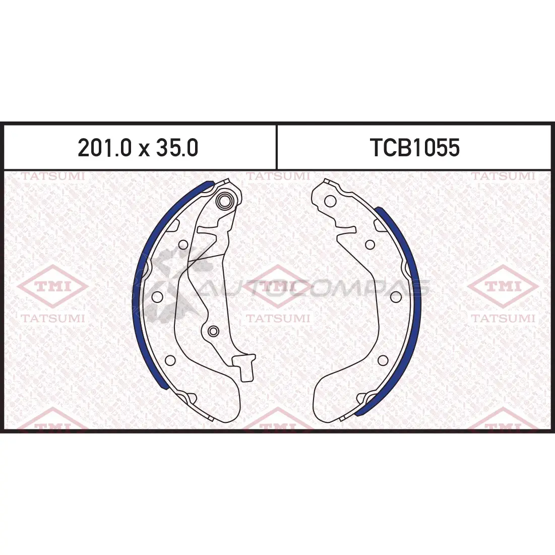 Колодки тормозные барабанные TATSUMI 3L3 Q5 TCB1055 1439841355