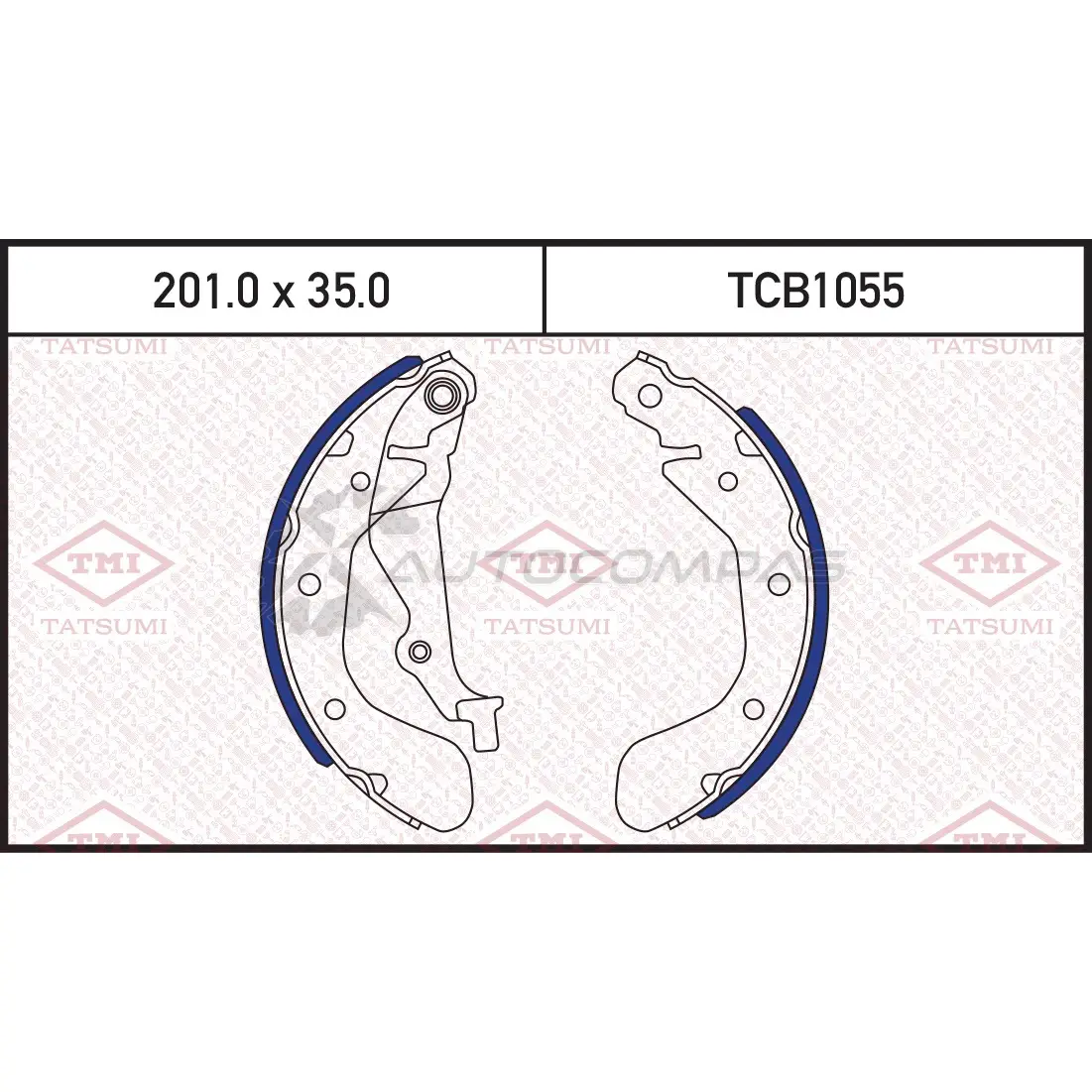Колодки тормозные барабанные TATSUMI 3L3 Q5 TCB1055 1439841355 изображение 0