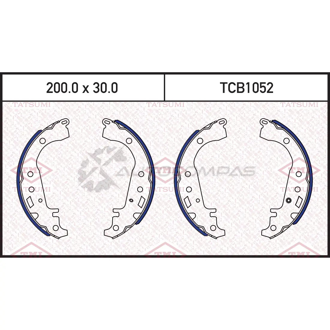 Колодки тормозные барабанные TATSUMI WF7K 3G TCB1052 1439831440