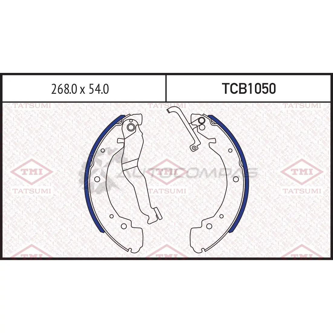 Колодки тормозные барабанные TATSUMI 1439828993 4 SK9G TCB1050