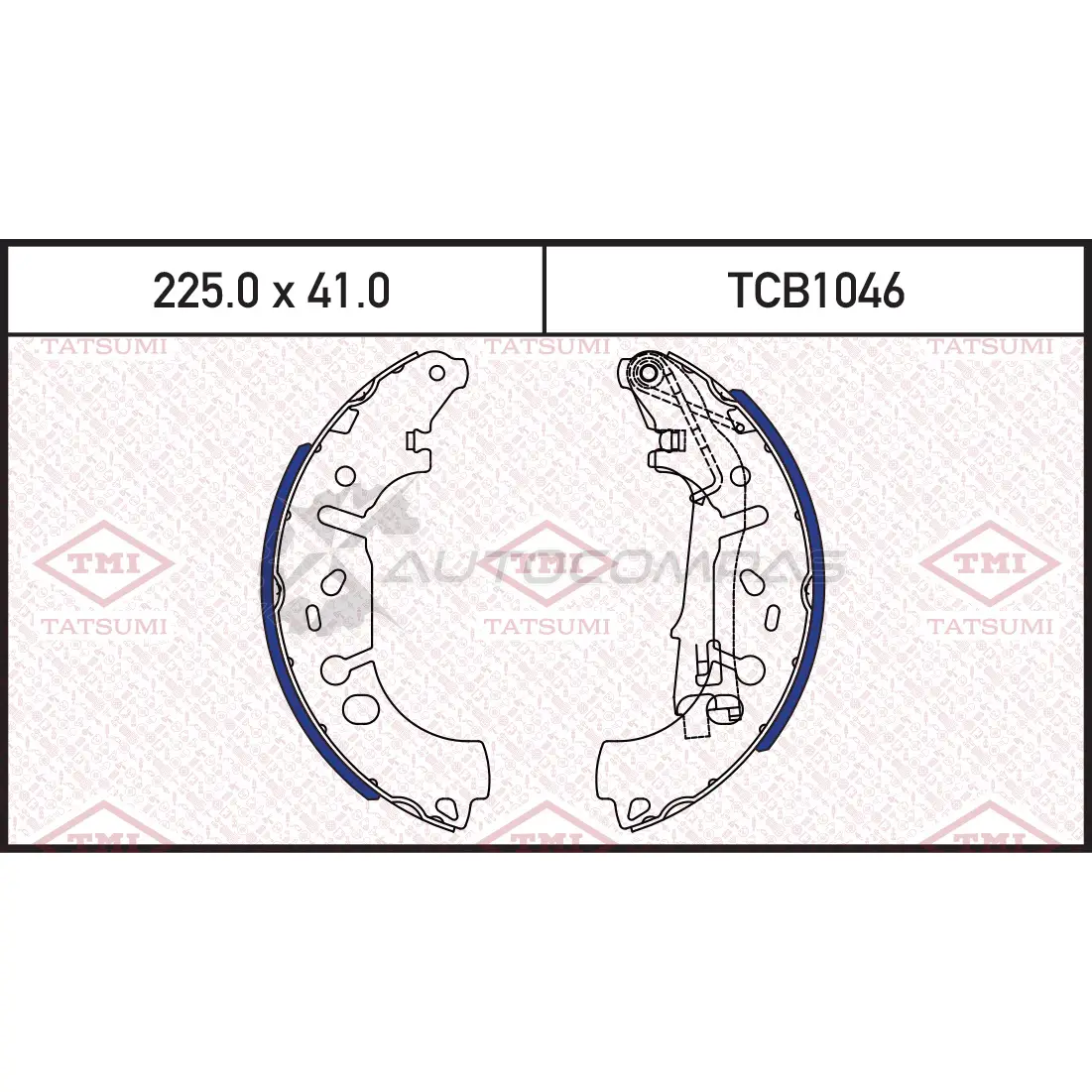 Колодки тормозные барабанные TATSUMI TCB1046 1439834589 UNPB 5K изображение 0