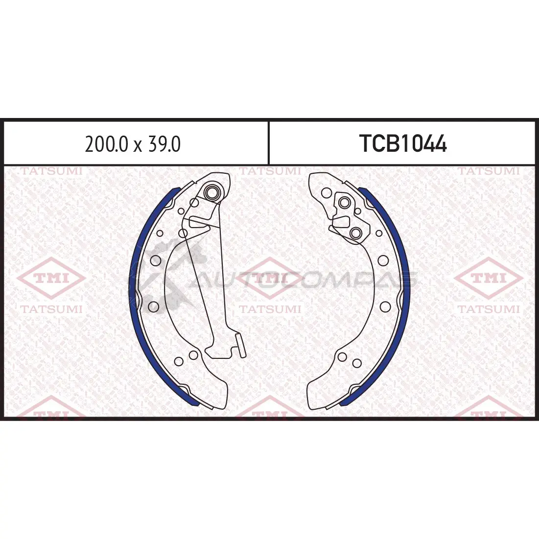 Колодки тормозные барабанные TATSUMI TCB1044 1439828992 F66 3MG3